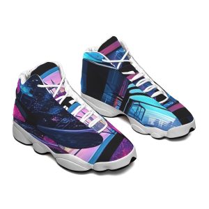 Men's Curved Basketball Shoes With Thick Soles