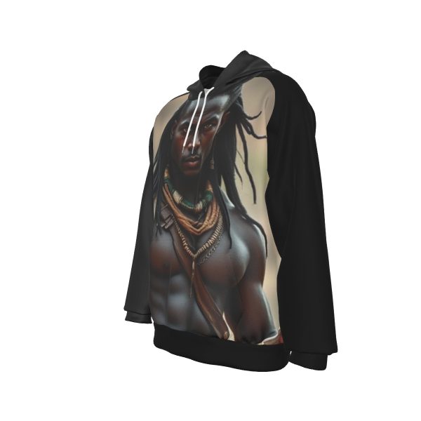 All-Over Print Men's Heavy Fleece Raglan Hoodie - Image 4