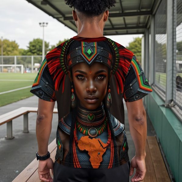 All-Over Print Drop Shoulder Crew Neck T-Shirt - Image 2