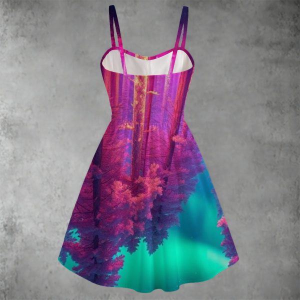 All-over print Women's Spaghetti Strap Dress - Image 2