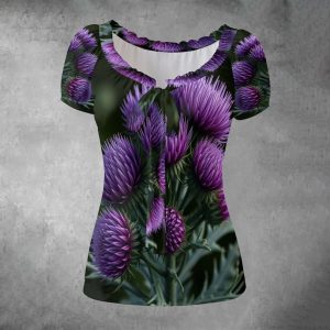 BOMBT_PUFF SLEEVE PLEATED SHIRT