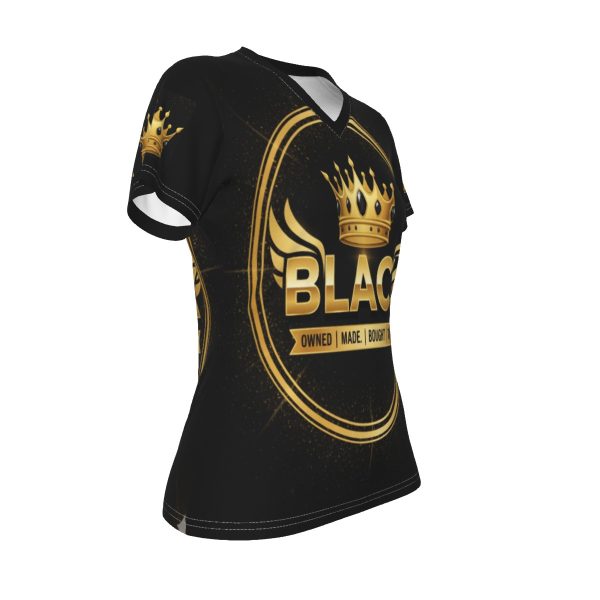 BOMBT_WOMEN'S V-NECK T-SHIRT - Image 3