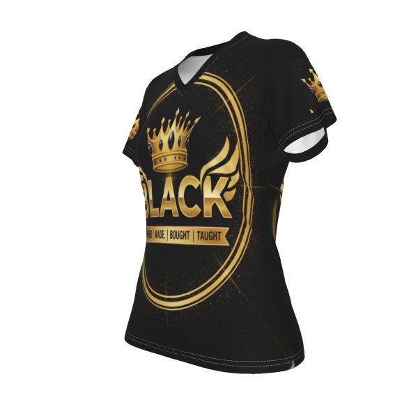 BOMBT_WOMEN'S V-NECK T-SHIRT - Image 4