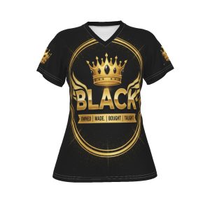 BOMBT_WOMEN'S V-NECK T-SHIRT